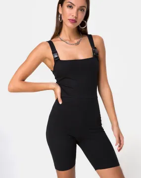 Acrety Unitard in Black Buckles