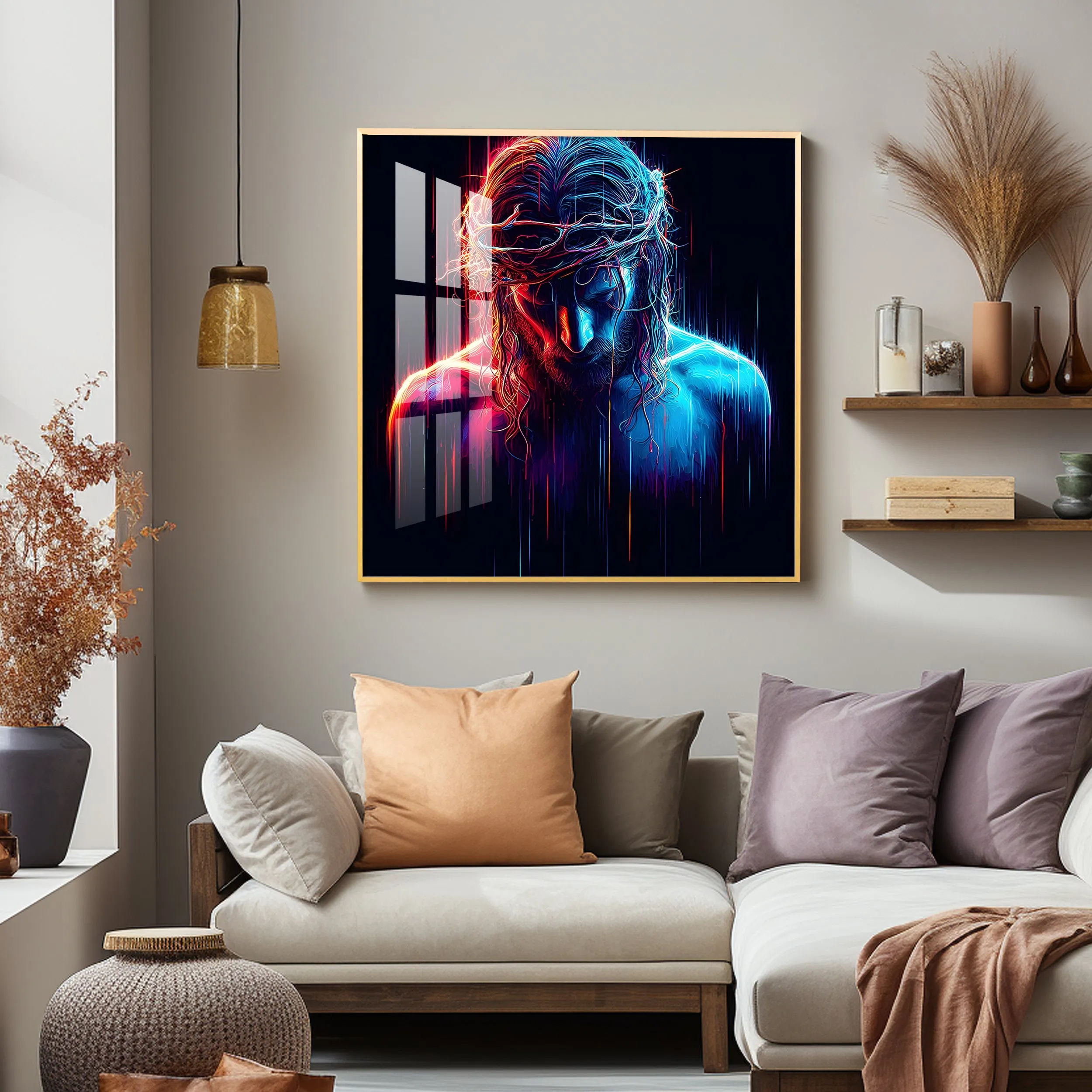 Christ Jesus Premium Acrylic Square Wall Art