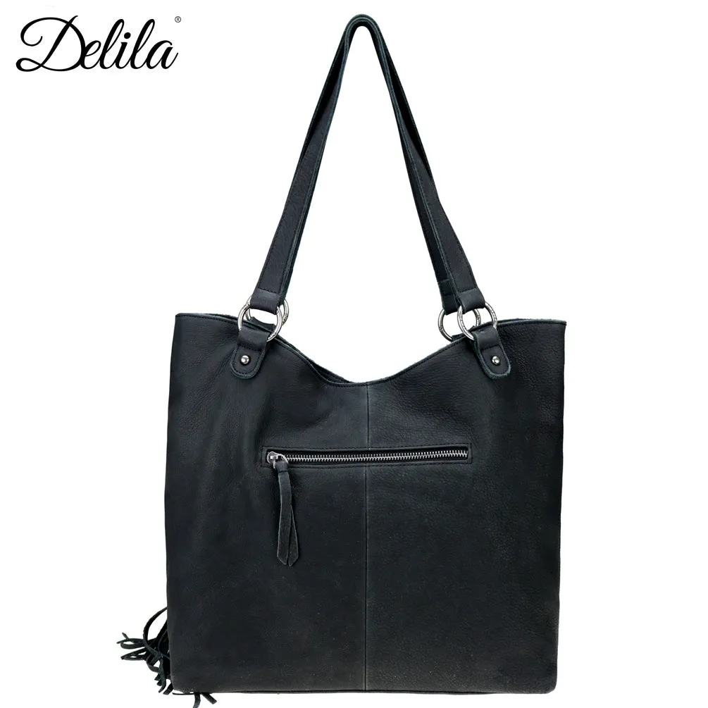 Delila 100% Genuine Leather Collection Tote