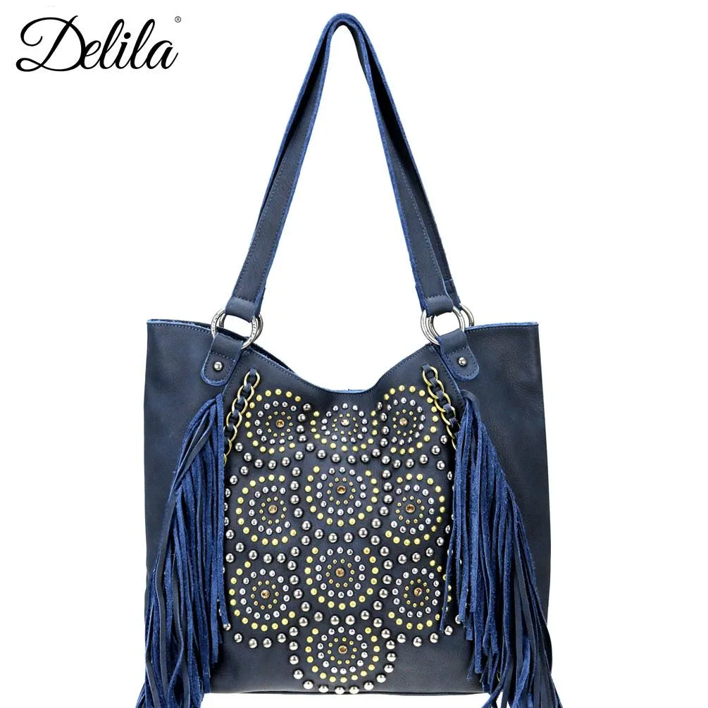 Delila 100% Genuine Leather Collection Tote