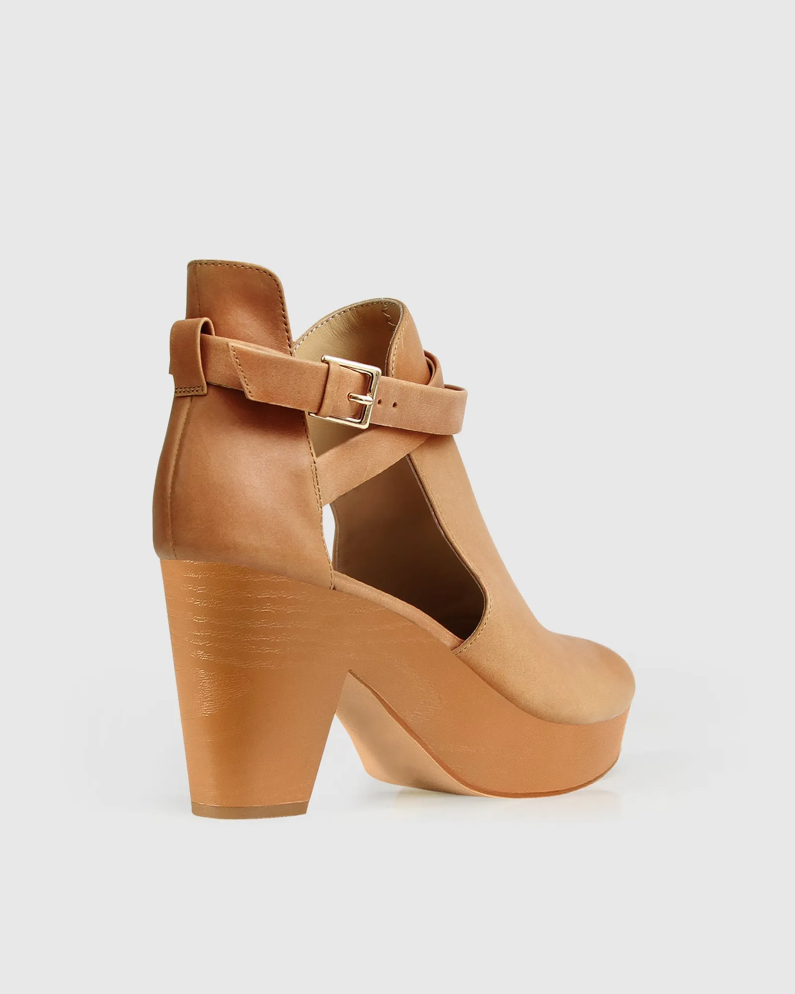 Fearless Clog Ankle Boot - Tan