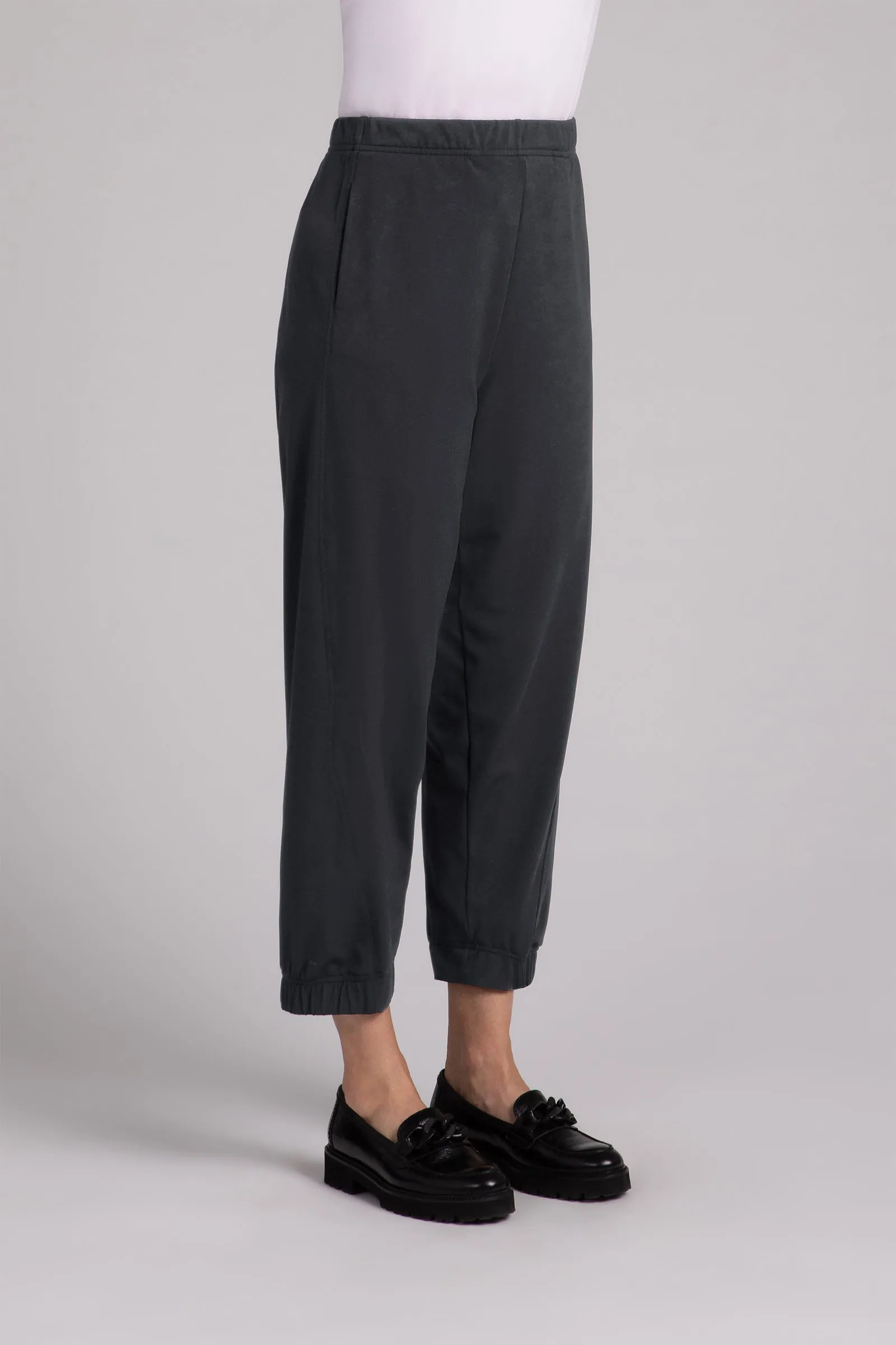 Fleece Back Jersey Half Cuff Jogger Pant | Graphite