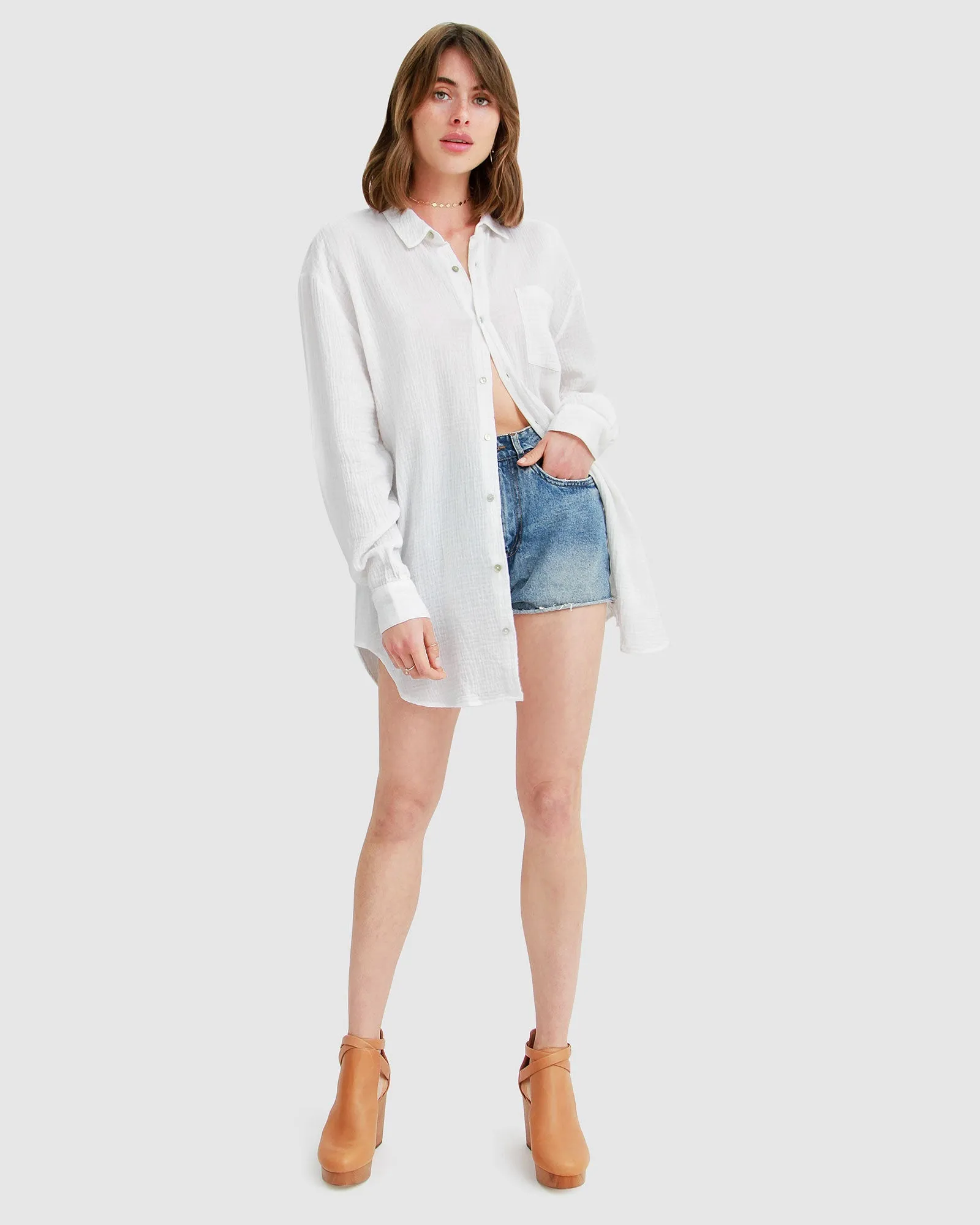 South Coast Oversized Shirt - White